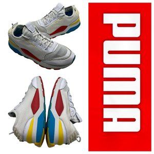 Puma Running System Sneakers Shoes Mens 10 Athletic White Red Blue